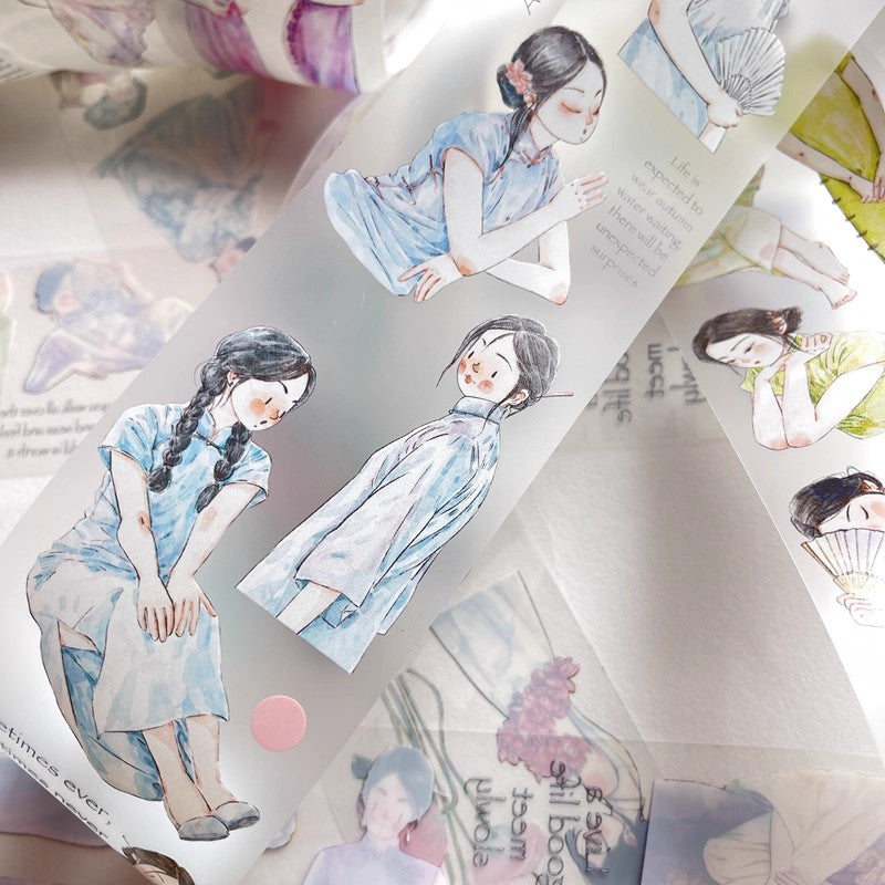 3076 A19 Golden Years | Original Character Journal Tape, Washi / PET / Matte Options