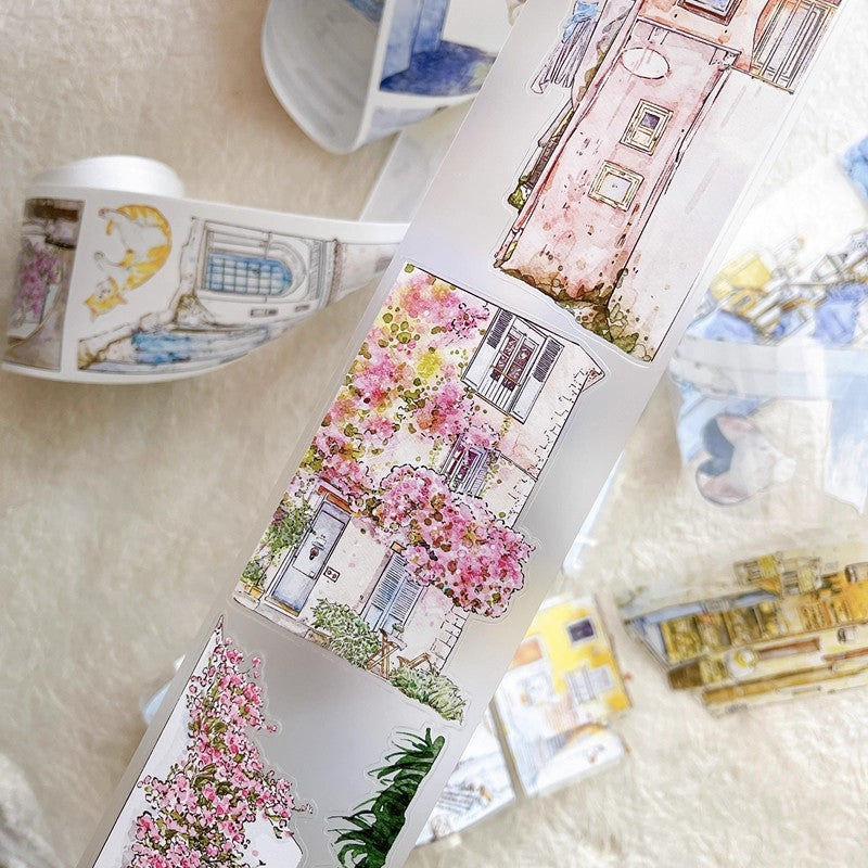 3065 A38 Corner | Original PET Matte Washi Tape Die-Cut for Journaling