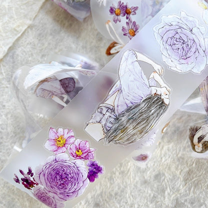 3066 A39 Twilight Purple | PET & Matte Washi Die-Cut Tape, Original Journal Supply