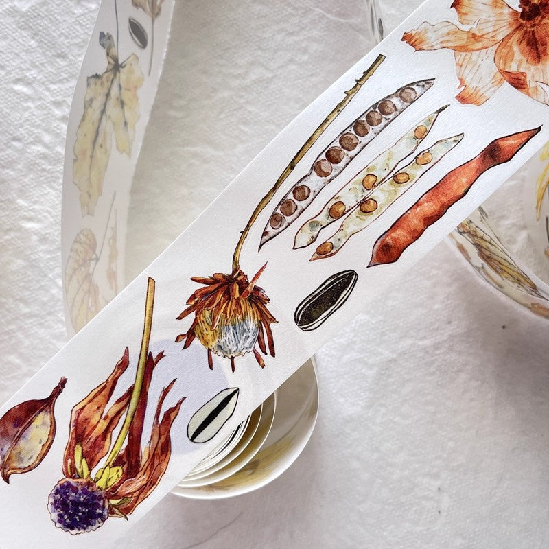 3072 A32 Colorful | Original Hand-Drawn PET Washi Tape Die-Cut for Journaling