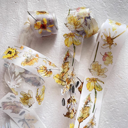 3072 A32 Colorful | Original Hand-Drawn PET Washi Tape Die-Cut for Journaling