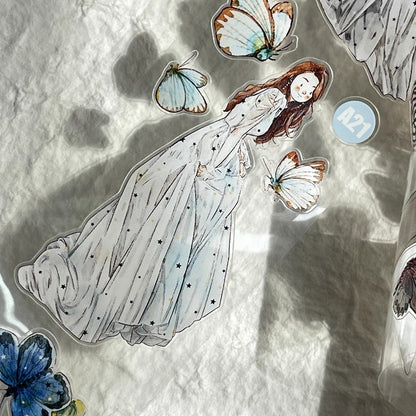 3079 21# Phantom | Hand-Drawn Character PET & Washi Tape for Scrapbooking & Journaling