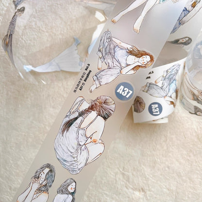 3062 Seahorse Forest Vol.6 A37 “Serenity” | Original Decorative Journal Tape, Washi & PET