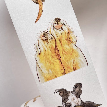 3068 A28 Prosperity | Hand-Drawn PET & Washi Die-Cut Tape, Versatile Journal Supply