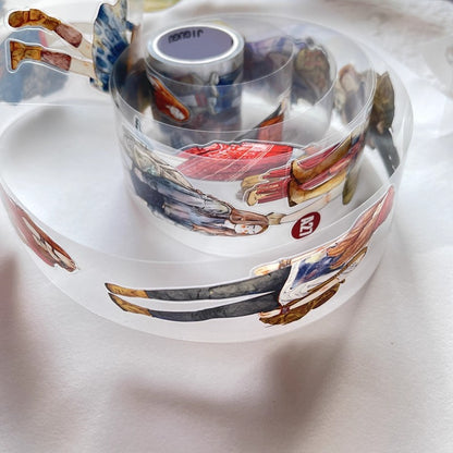 3067 A27 Drifter | Original Character Hand-Drawn PET Washi Tape Die-Cut for Journaling