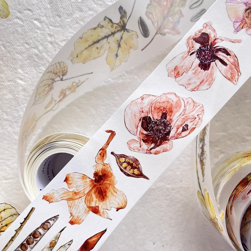 3072 A32 Colorful | Original Hand-Drawn PET Washi Tape Die-Cut for Journaling