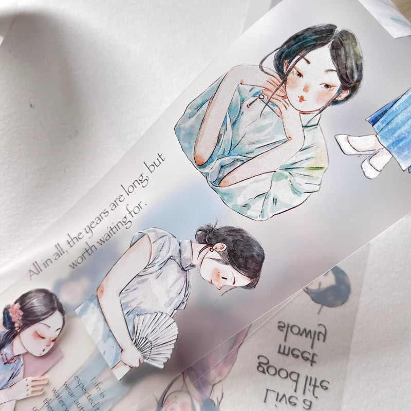 3076 A19 Golden Years | Original Character Journal Tape, Washi / PET / Matte Options