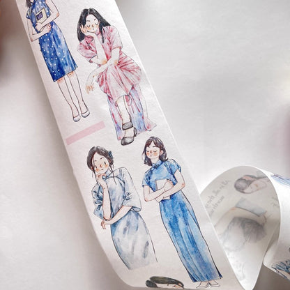 3076 A19 Golden Years | Original Character Journal Tape, Washi / PET / Matte Options