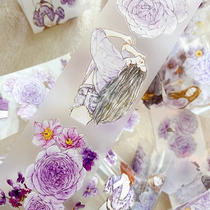 3066 A39 Twilight Purple | PET & Matte Washi Die-Cut Tape, Original Journal Supply