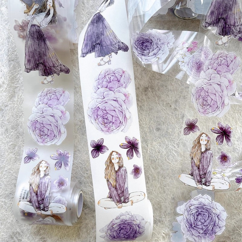3066 A39 Twilight Purple | PET & Matte Washi Die-Cut Tape, Original Journal Supply