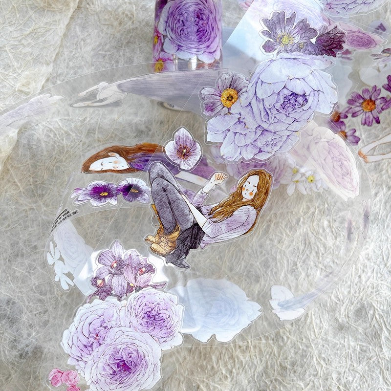 3066 A39 Twilight Purple | PET & Matte Washi Die-Cut Tape, Original Journal Supply