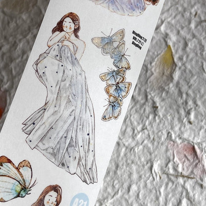 3079 21# Phantom | Hand-Drawn Character PET & Washi Tape for Scrapbooking & Journaling