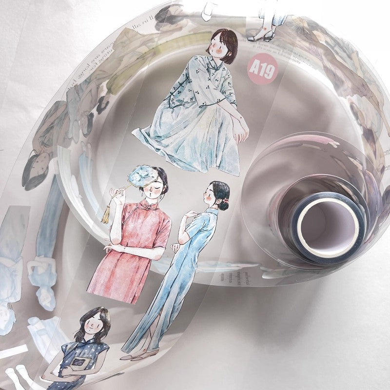 3076 A19 Golden Years | Original Character Journal Tape, Washi / PET / Matte Options