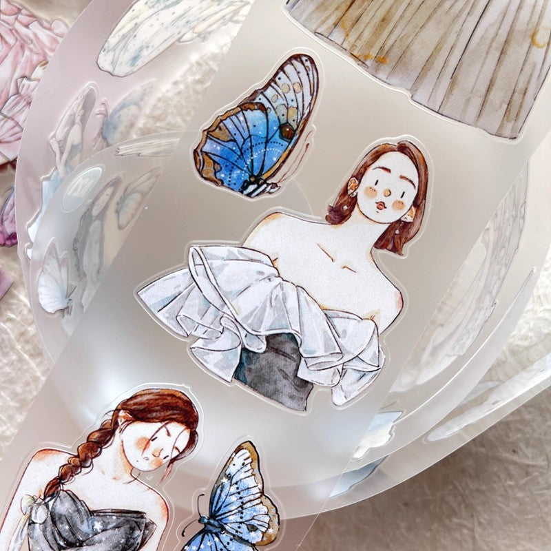 3079 21# Phantom | Hand-Drawn Character PET & Washi Tape for Scrapbooking & Journaling