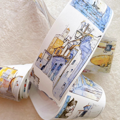 3065 A38 Corner | Original PET Matte Washi Tape Die-Cut for Journaling