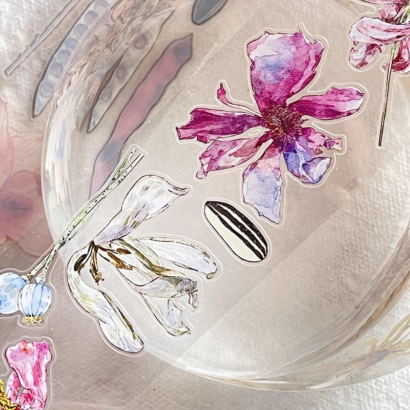 3072 A32 Colorful | Original Hand-Drawn PET Washi Tape Die-Cut for Journaling