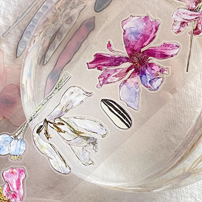 3072 A32 Colorful | Original Hand-Drawn PET Washi Tape Die-Cut for Journaling