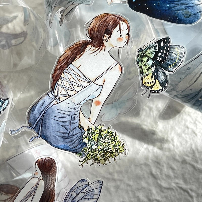 3079 21# Phantom | Hand-Drawn Character PET & Washi Tape for Scrapbooking & Journaling