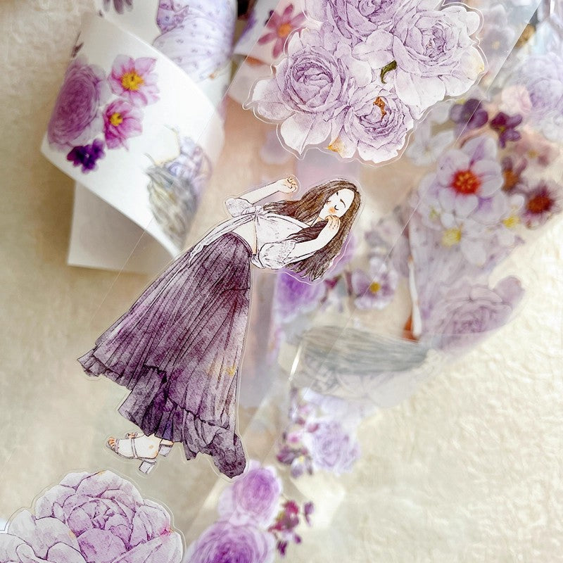 3066 A39 Twilight Purple | PET & Matte Washi Die-Cut Tape, Original Journal Supply