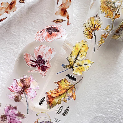 3072 A32 Colorful | Original Hand-Drawn PET Washi Tape Die-Cut for Journaling