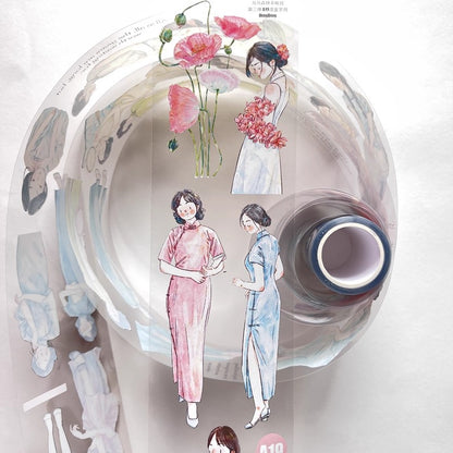 3076 A19 Golden Years | Original Character Journal Tape, Washi / PET / Matte Options