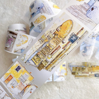 3065 A38 Corner | Original PET Matte Washi Tape Die-Cut for Journaling