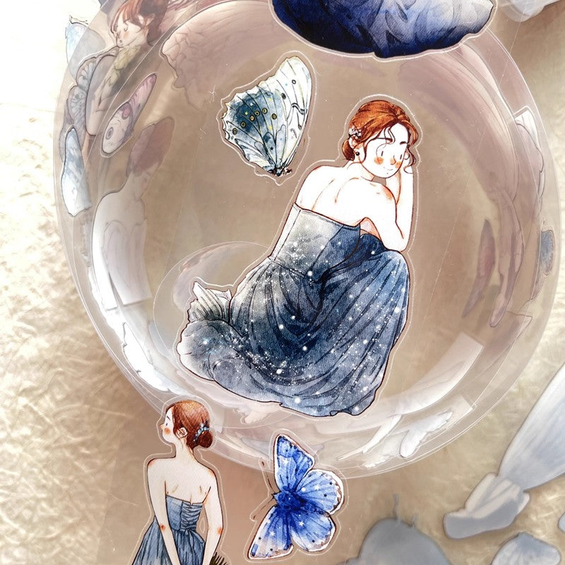 3079 21# Phantom | Hand-Drawn Character PET & Washi Tape for Scrapbooking & Journaling