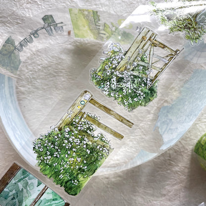 3080 33# Spring Bliss | Decorative PET & Washi Tape, Spring Scenery Journal Supply