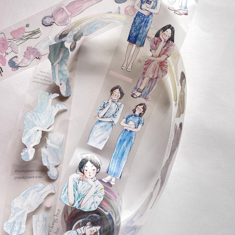 3076 A19 Golden Years | Original Character Journal Tape, Washi / PET / Matte Options