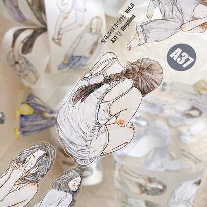 3062 Seahorse Forest Vol.6 A37 “Serenity” | Original Decorative Journal Tape, Washi & PET