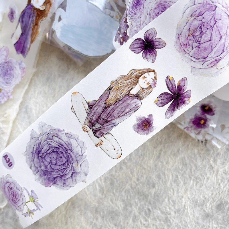 3066 A39 Twilight Purple | PET & Matte Washi Die-Cut Tape, Original Journal Supply
