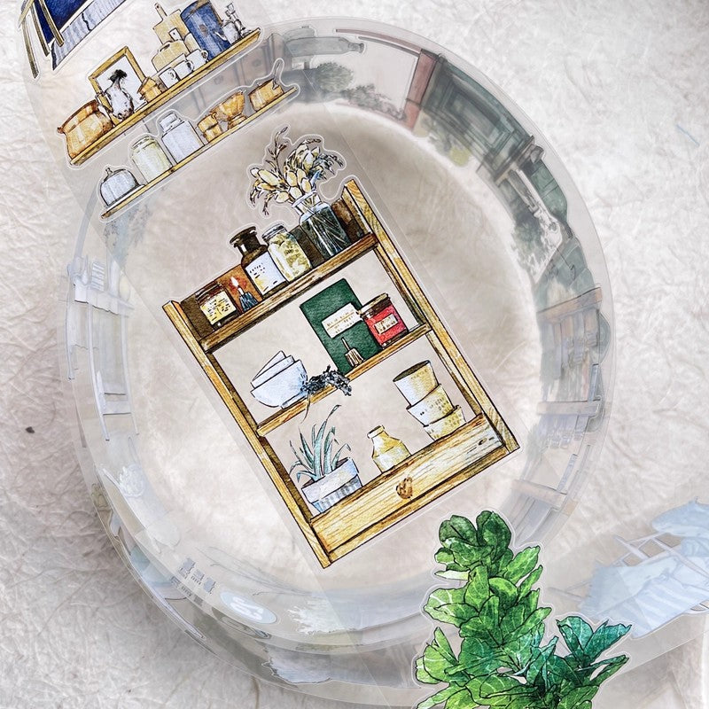 3078  29 Home | Hand-Drawn Furniture Washi Tape & Sticker for Journaling
