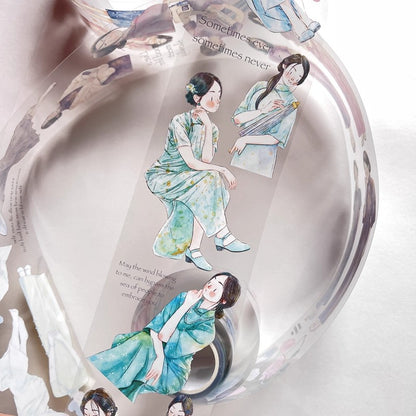 3076 A19 Golden Years | Original Character Journal Tape, Washi / PET / Matte Options