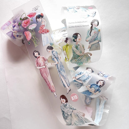 3076 A19 Golden Years | Original Character Journal Tape, Washi / PET / Matte Options