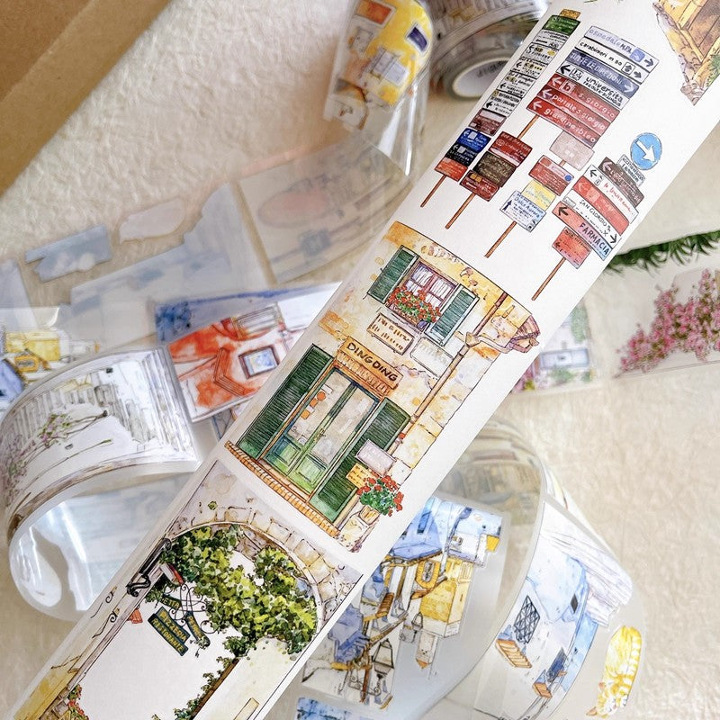 3065 A38 Corner | Original PET Matte Washi Tape Die-Cut for Journaling