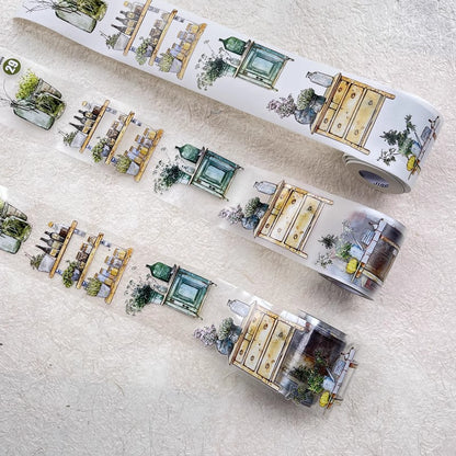 3078  29 Home | Hand-Drawn Furniture Washi Tape & Sticker for Journaling