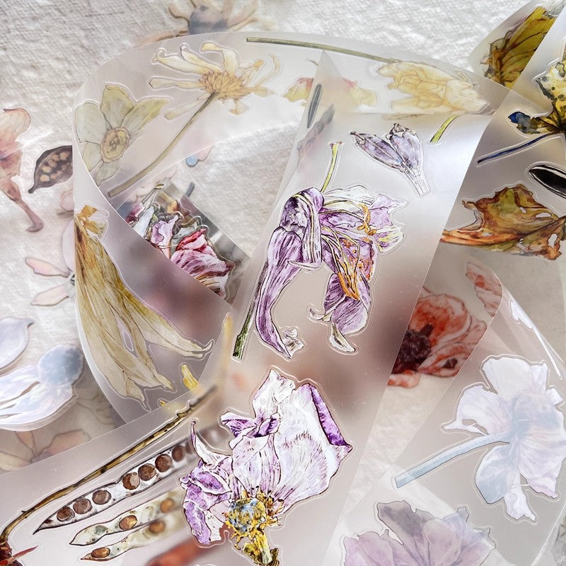 3072 A32 Colorful | Original Hand-Drawn PET Washi Tape Die-Cut for Journaling