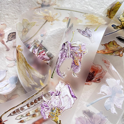 3072 A32 Colorful | Original Hand-Drawn PET Washi Tape Die-Cut for Journaling