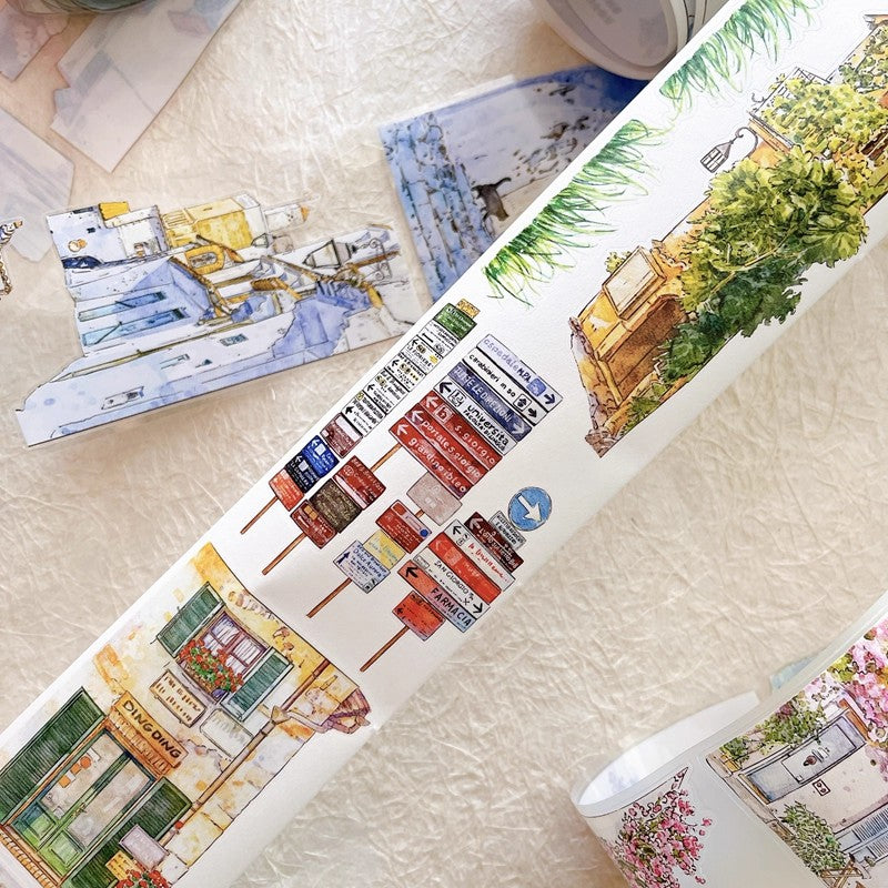 3065 A38 Corner | Original PET Matte Washi Tape Die-Cut for Journaling