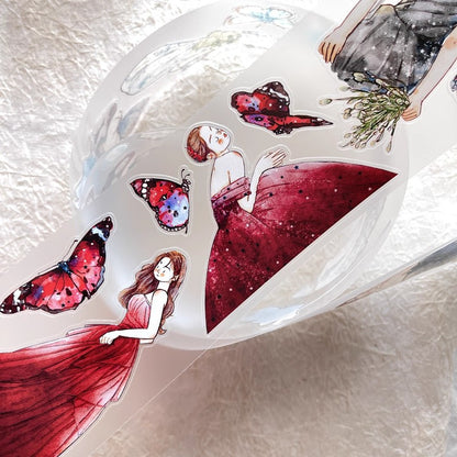 3079 21# Phantom | Hand-Drawn Character PET & Washi Tape for Scrapbooking & Journaling