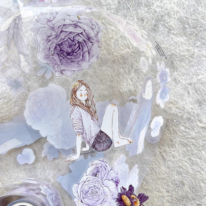 3066 A39 Twilight Purple | PET & Matte Washi Die-Cut Tape, Original Journal Supply