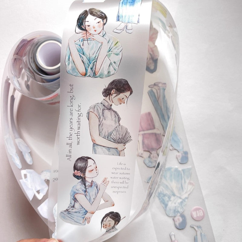 3076 A19 Golden Years | Original Character Journal Tape, Washi / PET / Matte Options