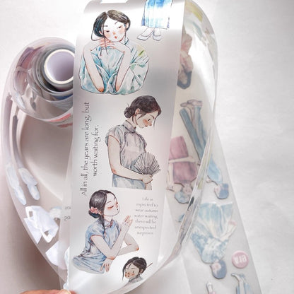 3076 A19 Golden Years | Original Character Journal Tape, Washi / PET / Matte Options