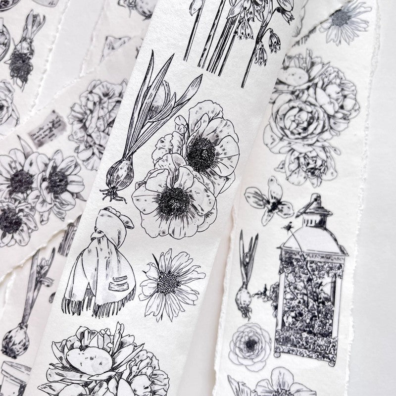 3075 A15 Old Times | Decorative Washi & PET Matte Tape for Journaling