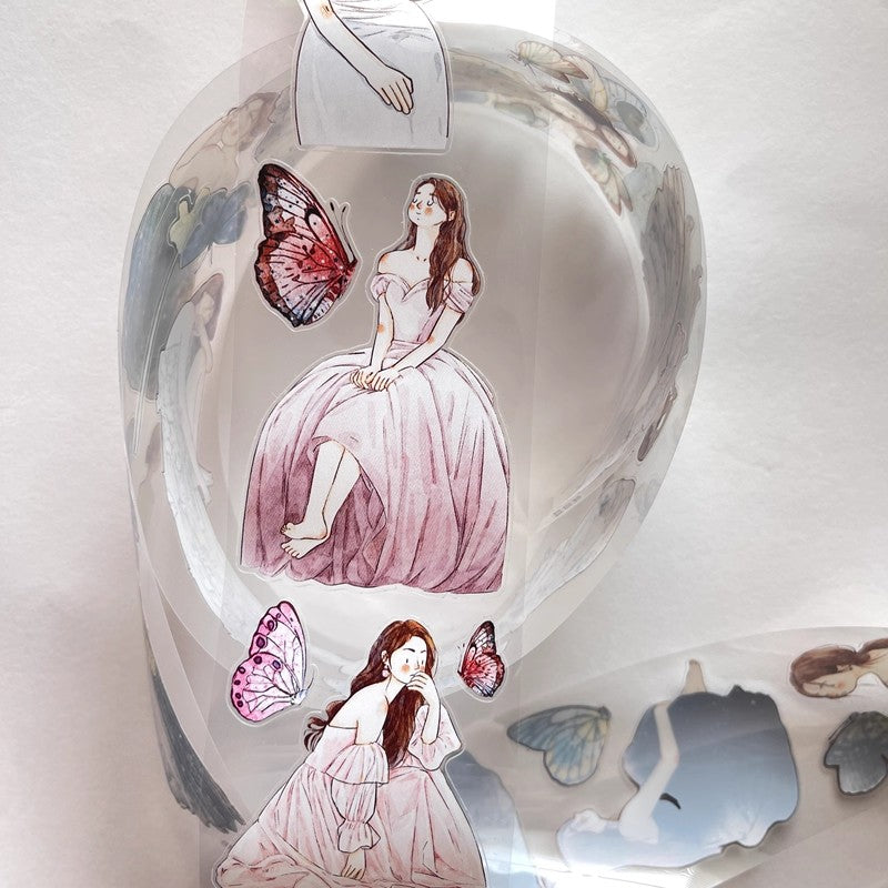 3079 21# Phantom | Hand-Drawn Character PET & Washi Tape for Scrapbooking & Journaling