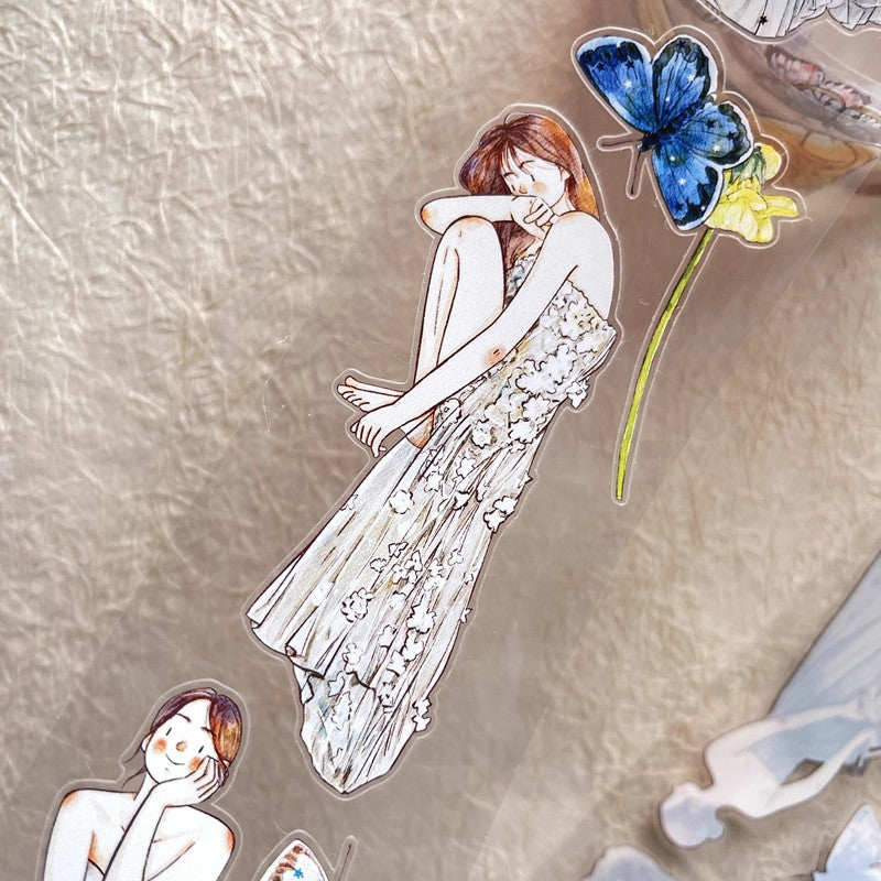 3079 21# Phantom | Hand-Drawn Character PET & Washi Tape for Scrapbooking & Journaling