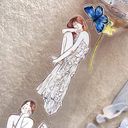 3079 21# Phantom | Hand-Drawn Character PET & Washi Tape for Scrapbooking & Journaling