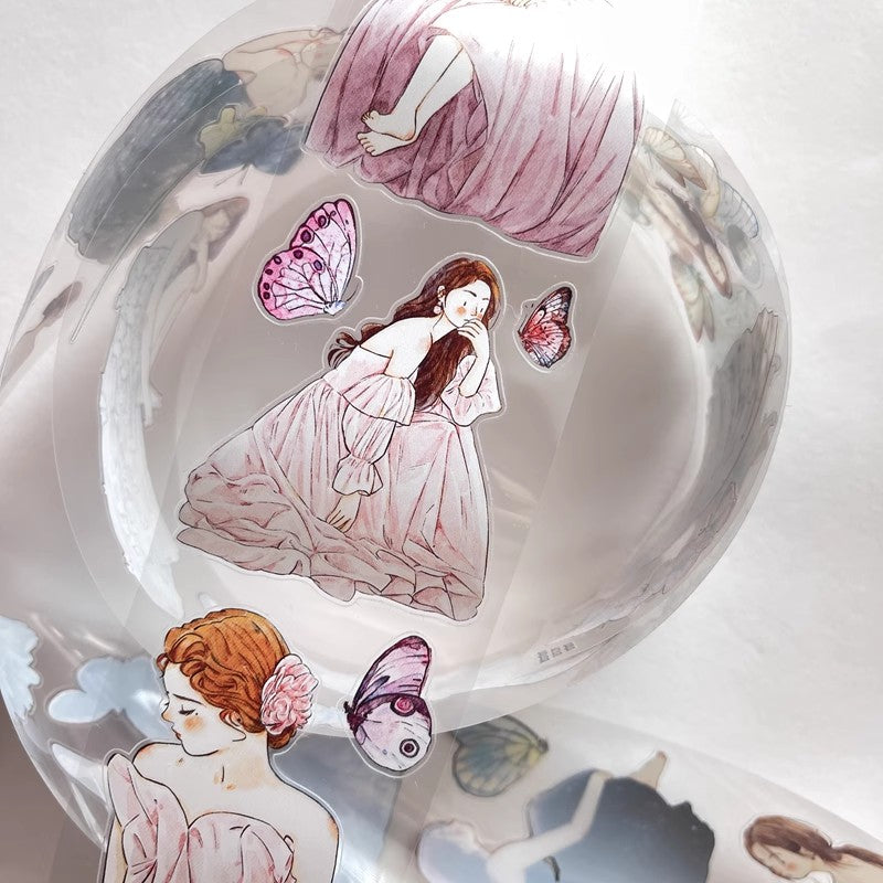 3079 21# Phantom | Hand-Drawn Character PET & Washi Tape for Scrapbooking & Journaling