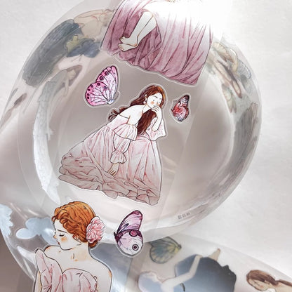 3079 21# Phantom | Hand-Drawn Character PET & Washi Tape for Scrapbooking & Journaling