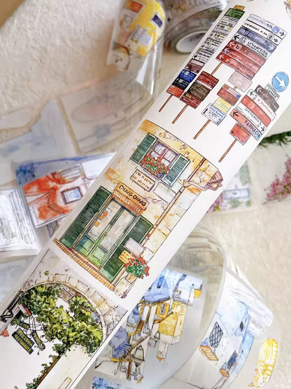 3065 A38 Corner | Original PET Matte Washi Tape Die-Cut for Journaling